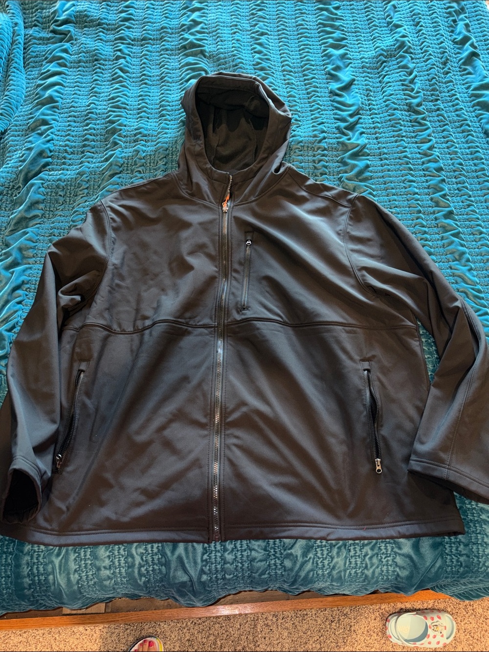 Ozark Trail Black Hooded Lightweight Softshell Jacket